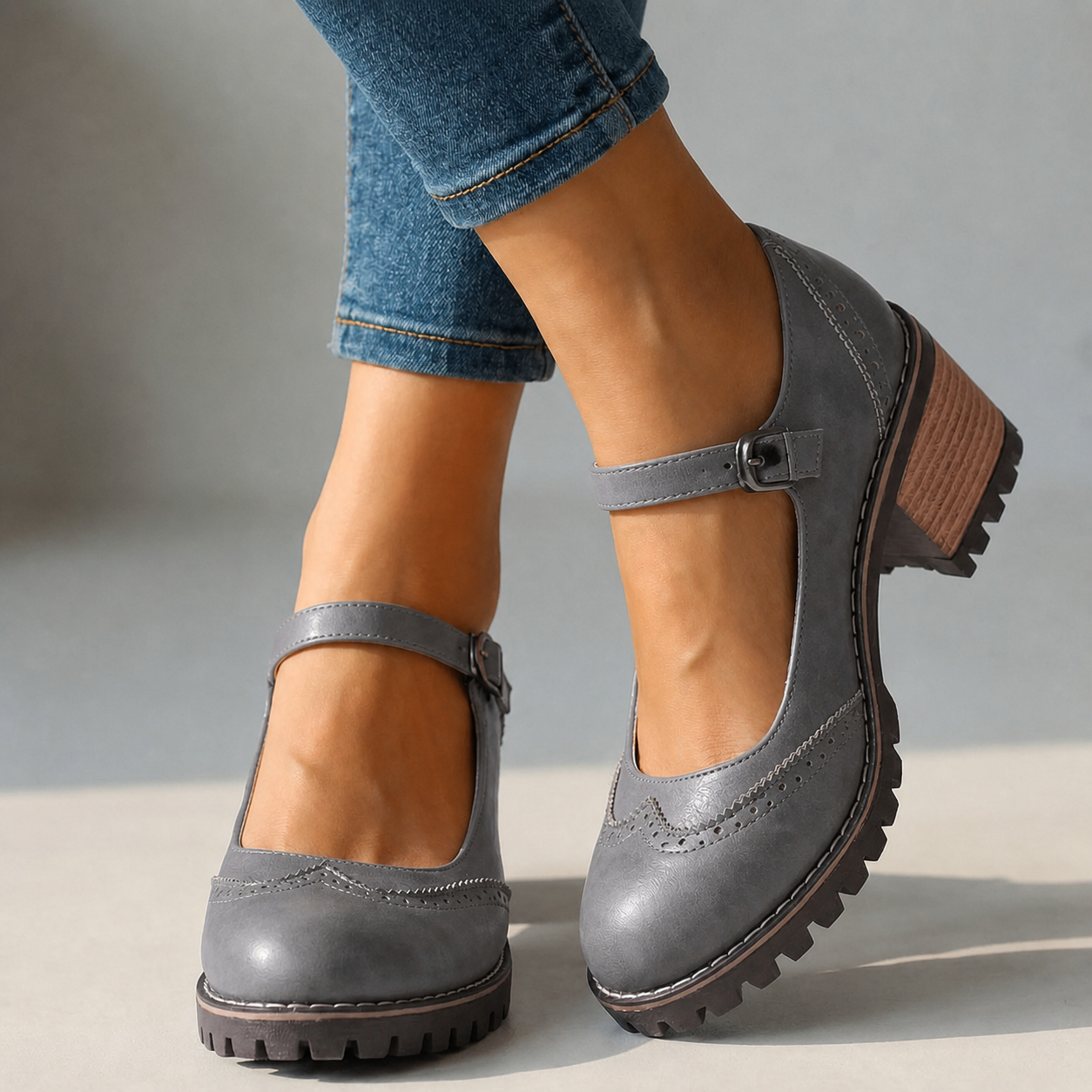 Giovanna | Classic Strap Block Heels