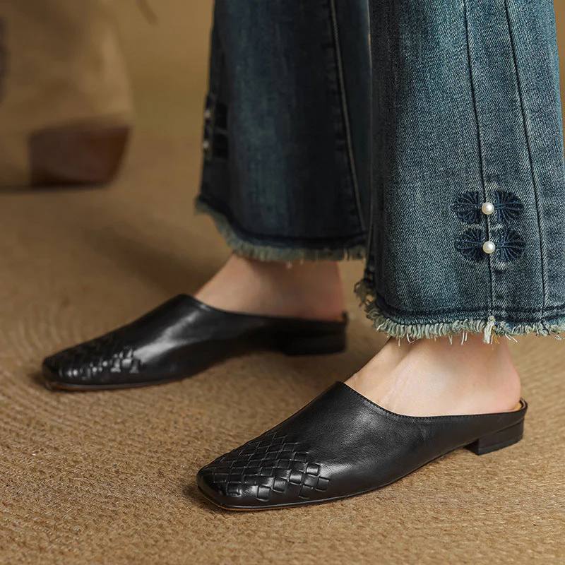 Velmirae | woven slip-on slides