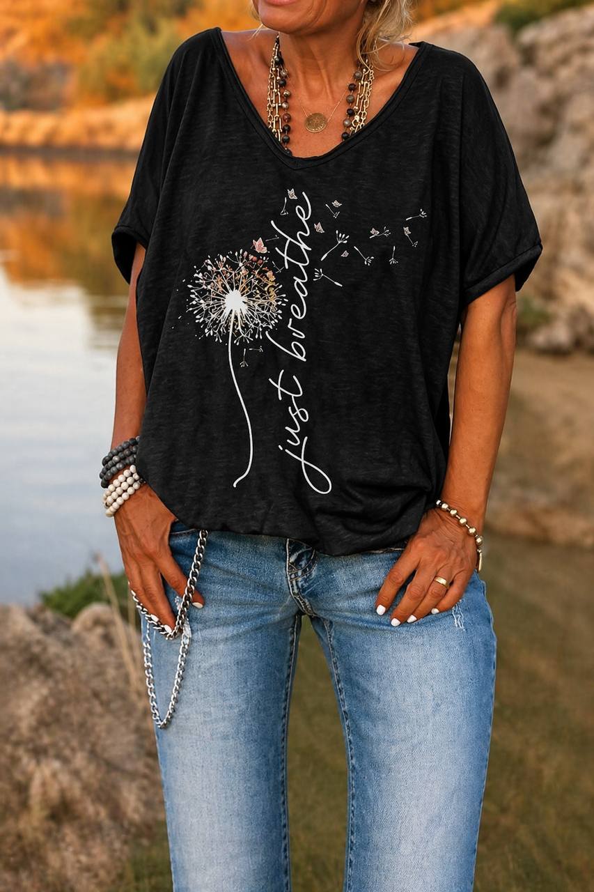 Adeline | Just Breathe Casual Tee