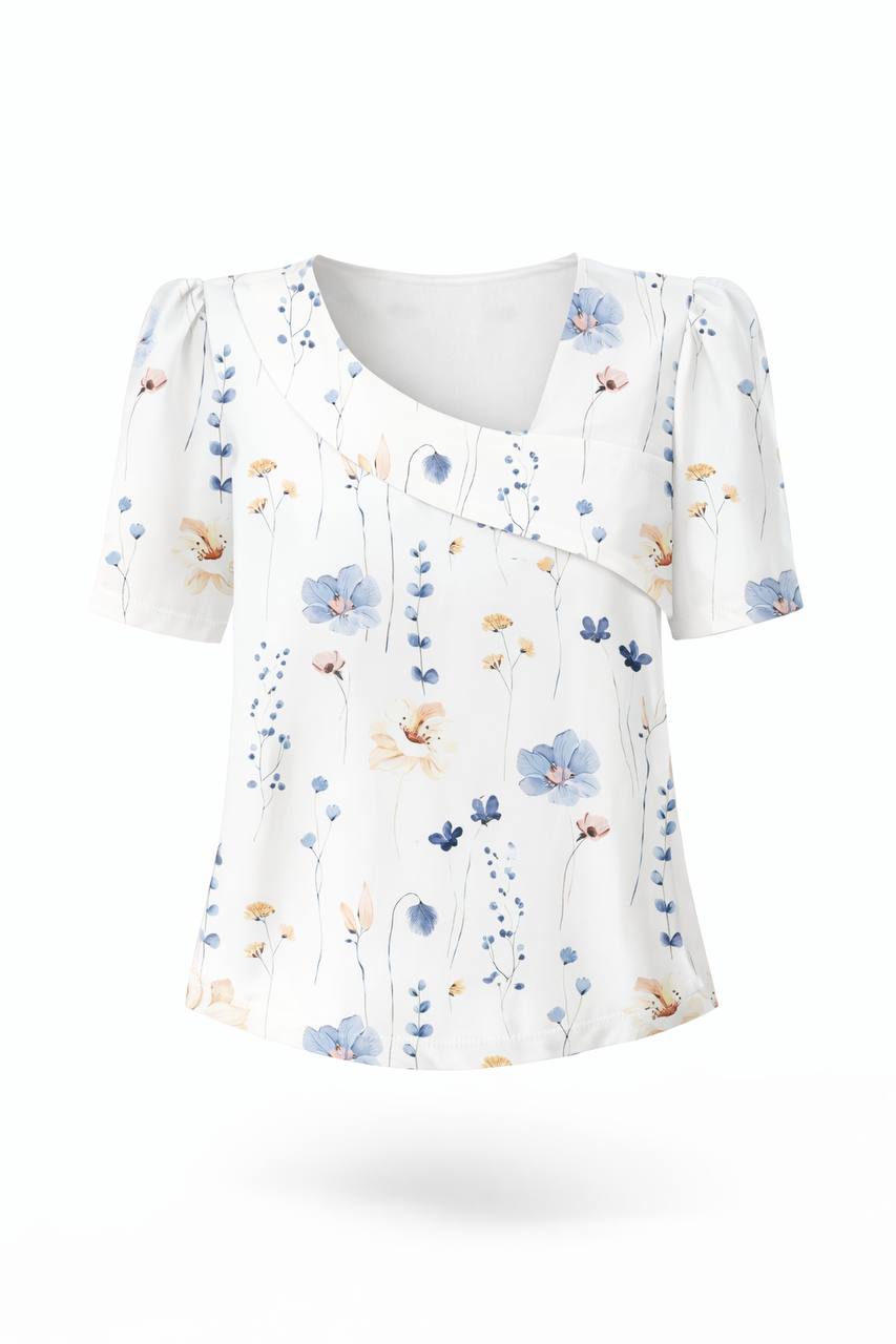 Cheyenne | Elegant Short Sleeve Blouse