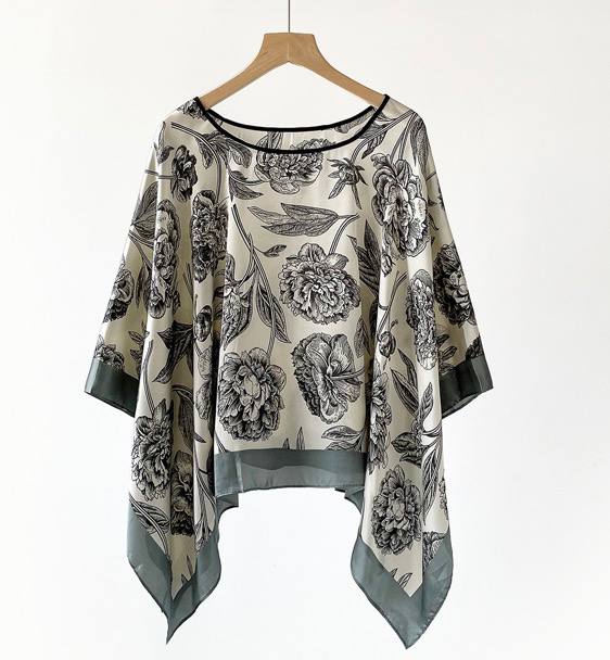 Skye | Vintage Floral Poncho Top