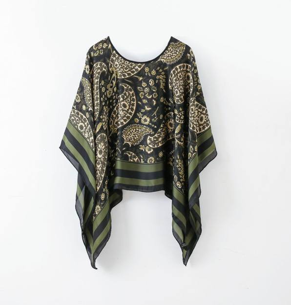 Rowan | Luxury Paisley Poncho Top