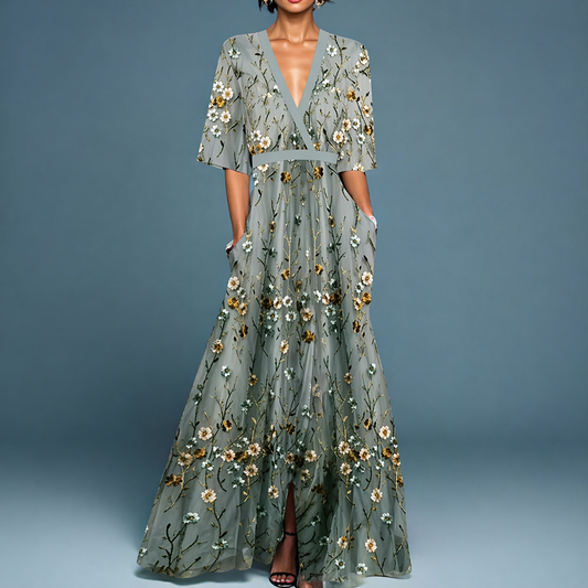 Mackenzie | Elegant Floral Maxi Dress