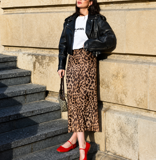 Emma | Leopard Midi Skirt