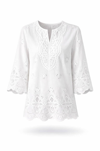 Gemma | Lace Embroidered Shirt