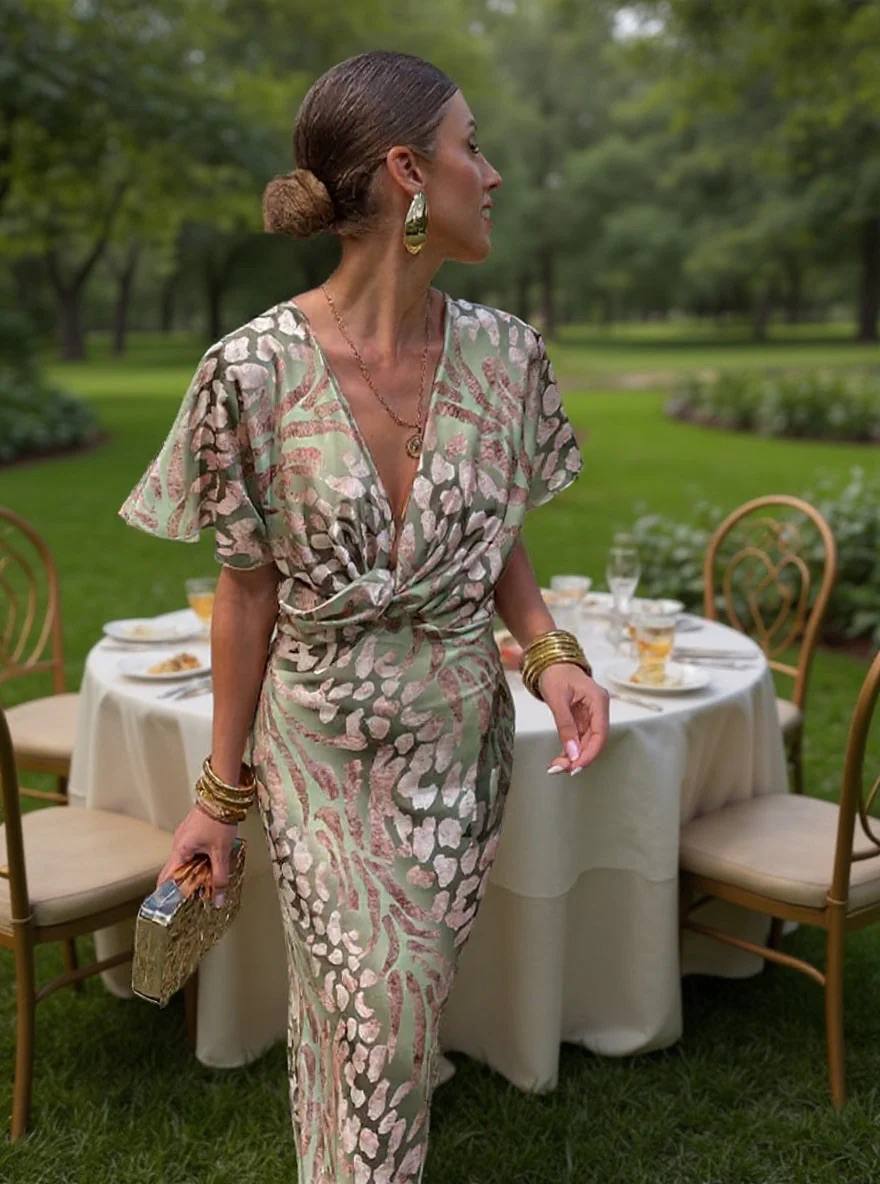 Everly | Golden Glow Maxi Dress