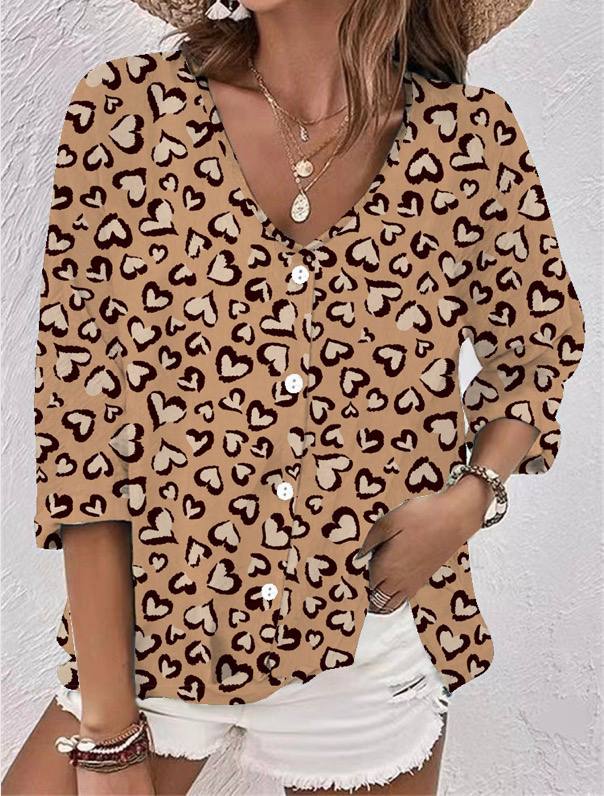 JOANNE | PRINTED BUTTON TUNIC TOP