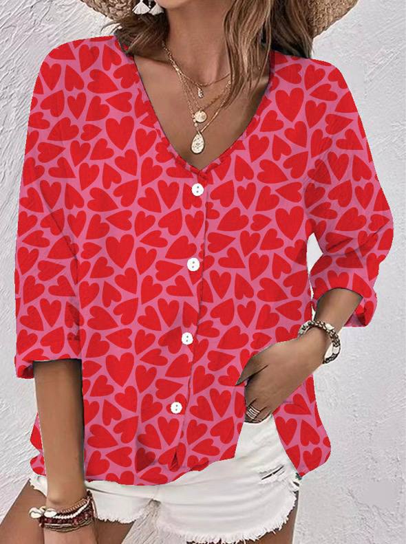 JOANNE | PRINTED BUTTON TUNIC TOP