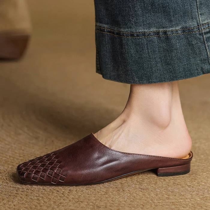 Velmirae |  woven slip-on slides