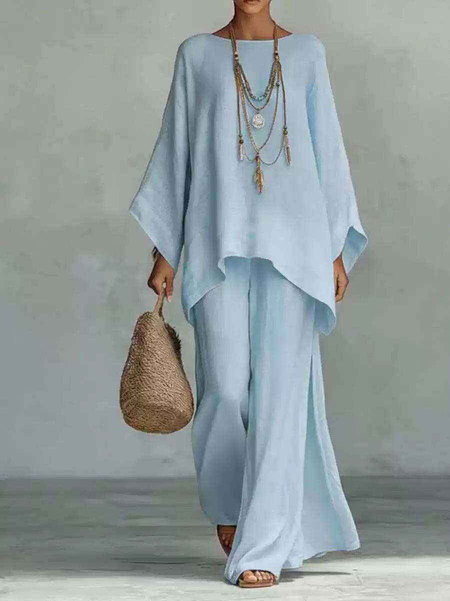 Clara | Relaxed Linen Two-Piece Lounge Set