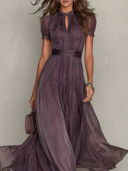 Hadley | Elegant Lace Detail Flowing Maxi Dress
