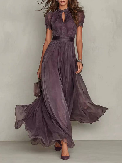 Hadley | Elegant Lace Detail Flowing Maxi Dress