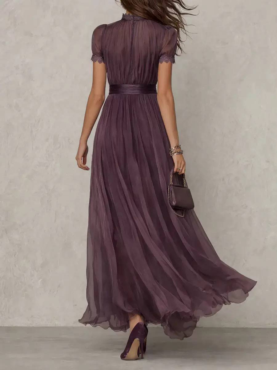 Hadley | Elegant Lace Detail Flowing Maxi Dress