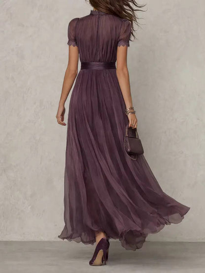 Hadley | Elegant Lace Detail Flowing Maxi Dress