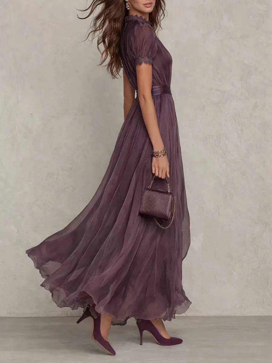 Hadley | Elegant Lace Detail Flowing Maxi Dress