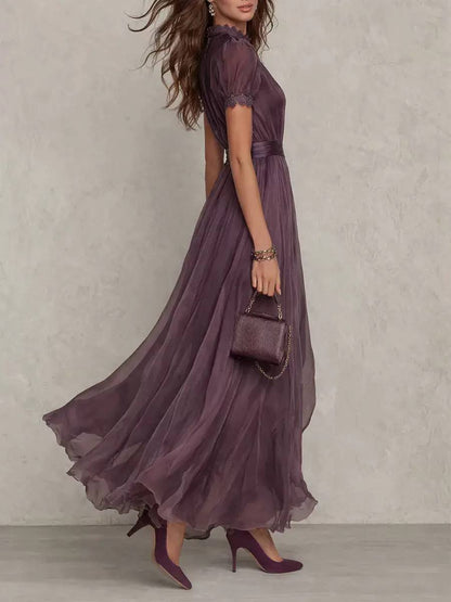 Hadley | Elegant Lace Detail Flowing Maxi Dress