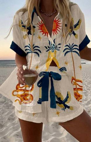 Savannah | Summer Printed Two-Piece Set