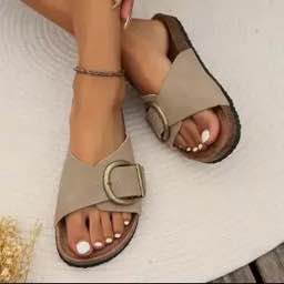 Ariana | Buckle Strap Comfort Slides