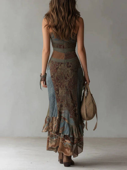 Sierra |One Shoulder Boho Maxi Dress