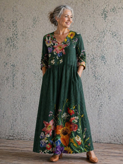 Analia | Emerald Garden Bloom Maxi Dress