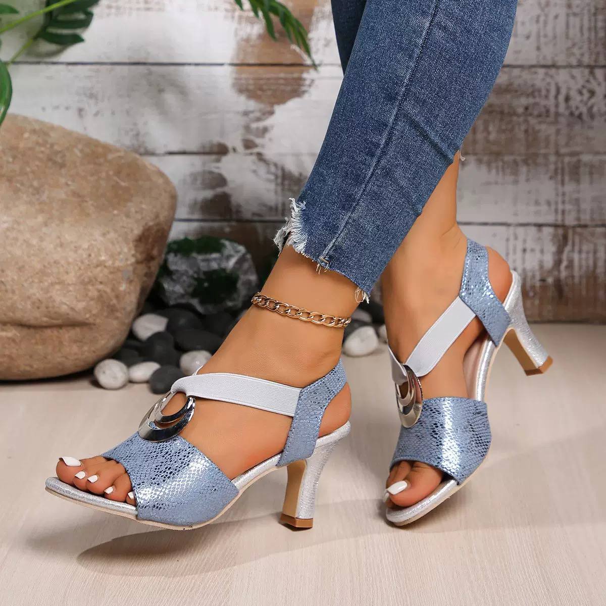 Elowen | Crystal Accent Heels