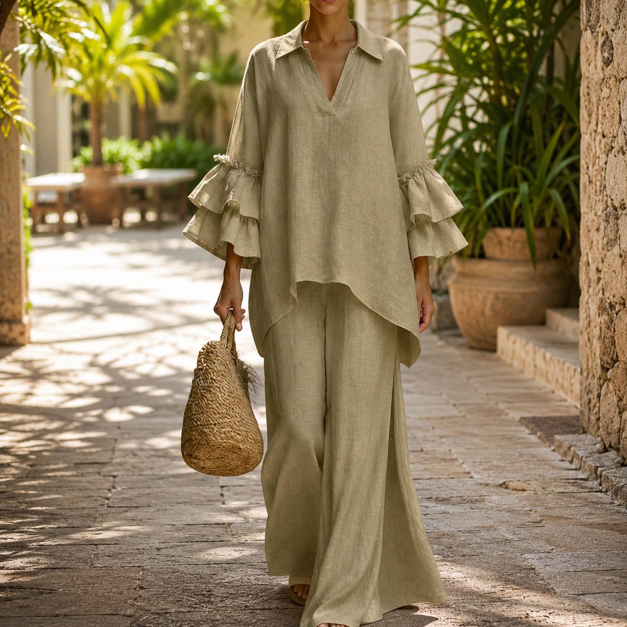 Celestia | Relaxed Linen Two-Piece Set