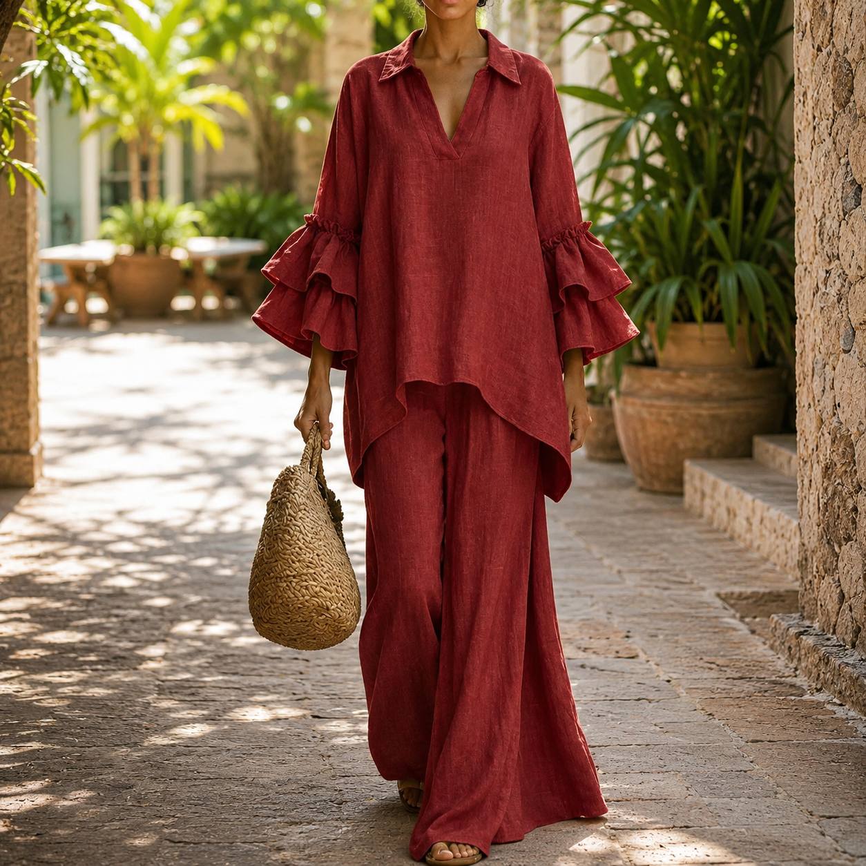 Celestia | Relaxed Linen Two-Piece Set