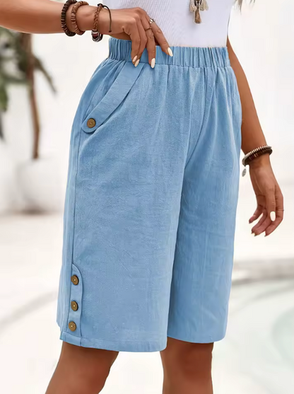 Noelle | Button Ease Shorts