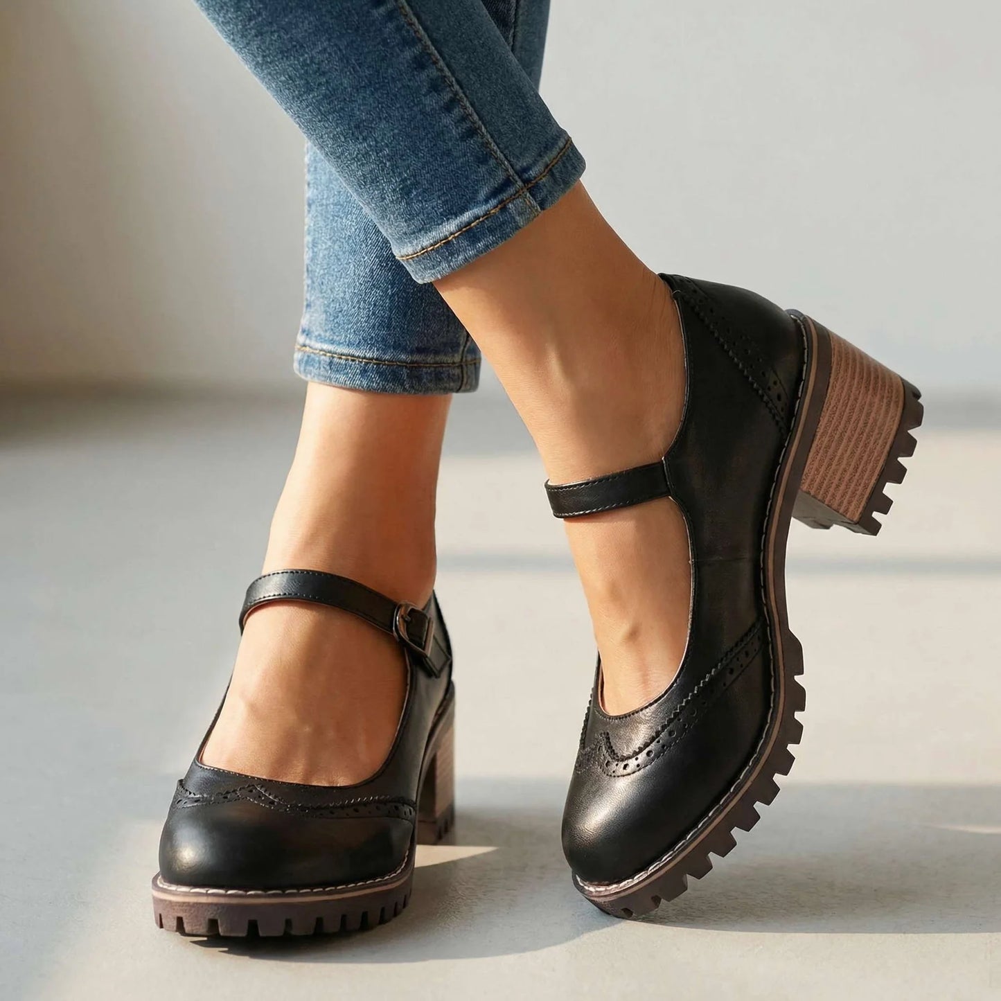 Giovanna | Classic Strap Block Heels